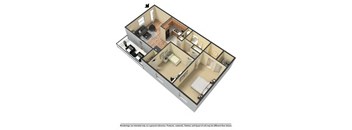 a floor plan of a home with a bedroom and a living room