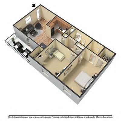 a floor plan of a home with a bedroom and a living room