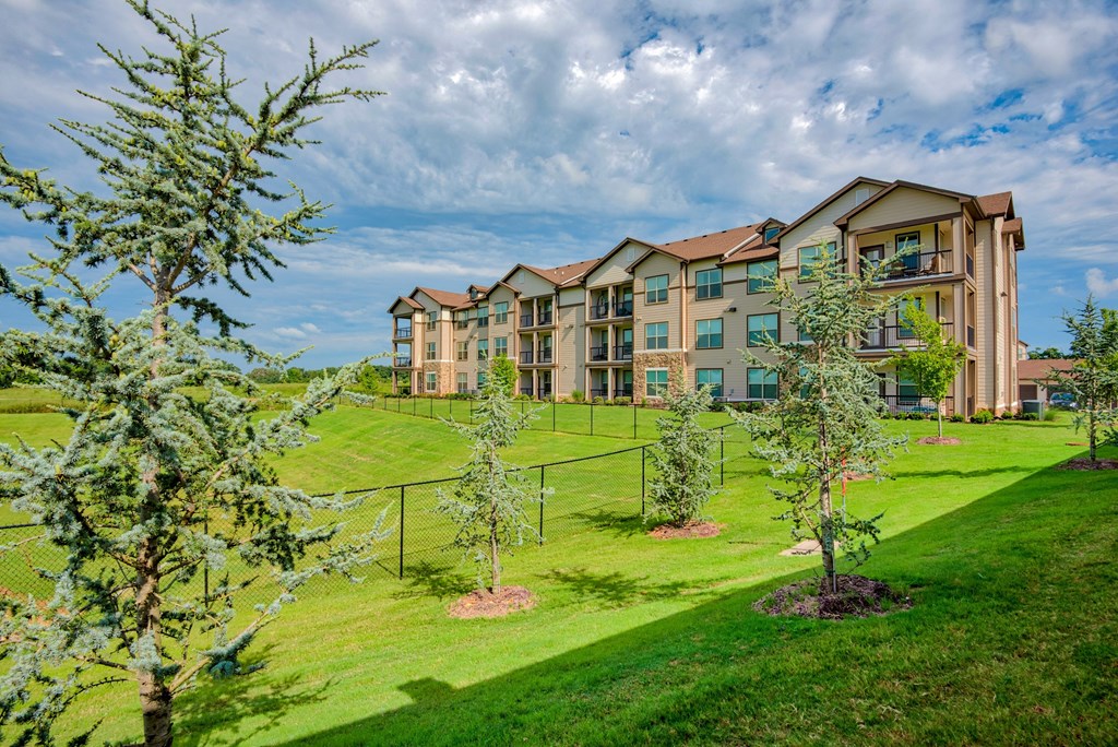 1 & 2-Bedroom Apartments for Rent in Bentonville, AR – Parc at Bentonville – exterior grassy area