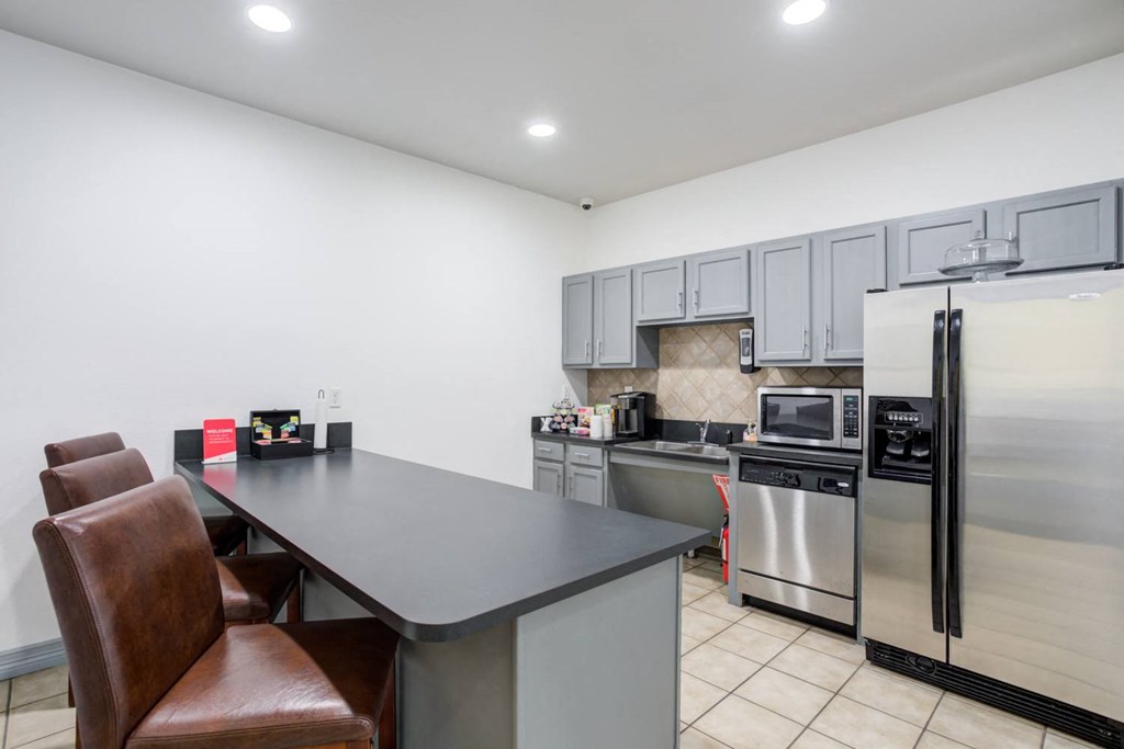 Apartments in Nashville, TN for Rent - Parc at Metro Center - Kitchen Clubhouse with Stainless Steel Appliances