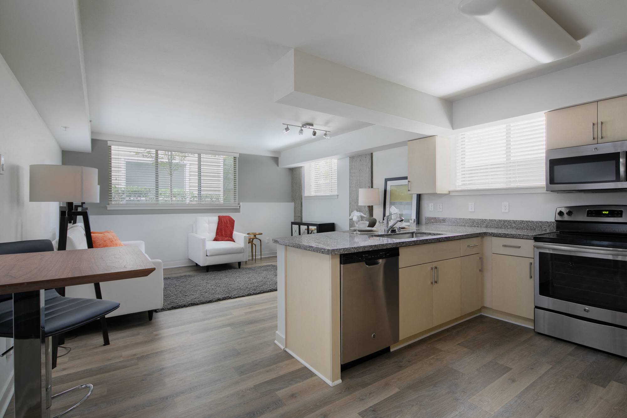 lots of natural light in apartment