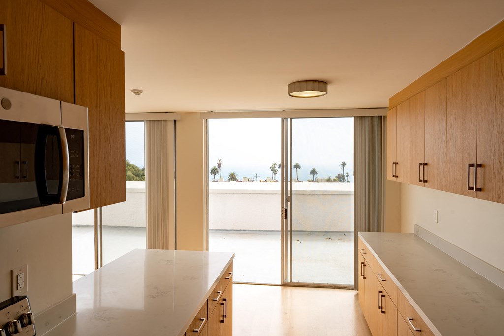 a kitchen with a view