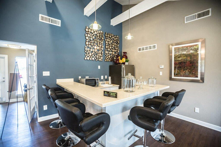 kitchen area in clubhouse