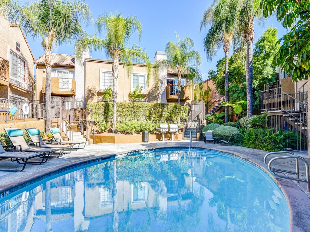 the swimming pool at our apartments
