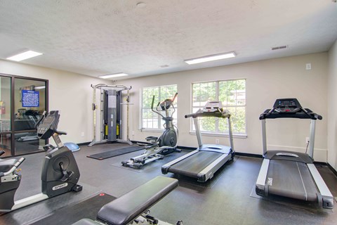 Fitness center at Place at Midway apartments in Douglasville near Lithia Springs, GA