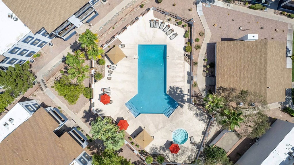 arial view of the pool at the resort at longboat key club