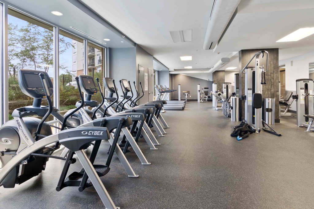 fitness center with cardio equipment