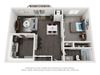 1 Bed 1 Bath London Floor plan