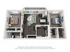 2 Bedroom 2 bath Winchester Floor Plan