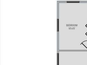 2 Bed 1 Bath, 850 square feet floor plan Colonial