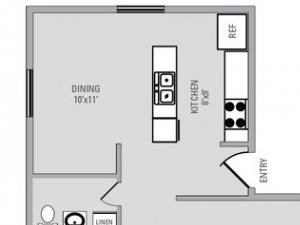2 Bed 1.5 Bath, 1226 square feet floor plan Summit