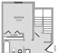3 Bed 2 Bath, 1271 square feet floor plan Westwynd