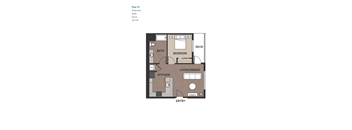 1 Bedroom Plan 1F