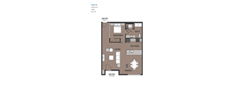 1 Bedroom Plan 1H