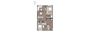 2 Bedroom Plan 2F