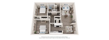 Reserve at Drakes Creek, Hendersonville, TN, 2 bed 1.5 bath floor plan