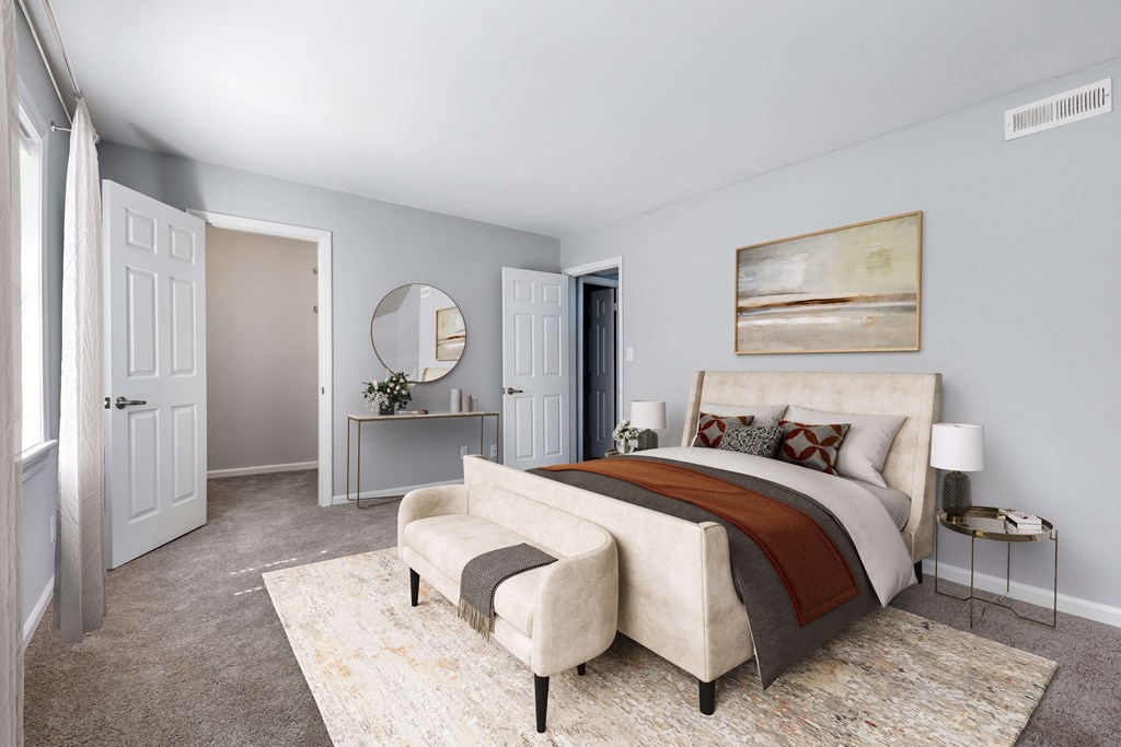 Spacious bedroom at Reserve at Providence apartments in Charlotte near Matthews, NC