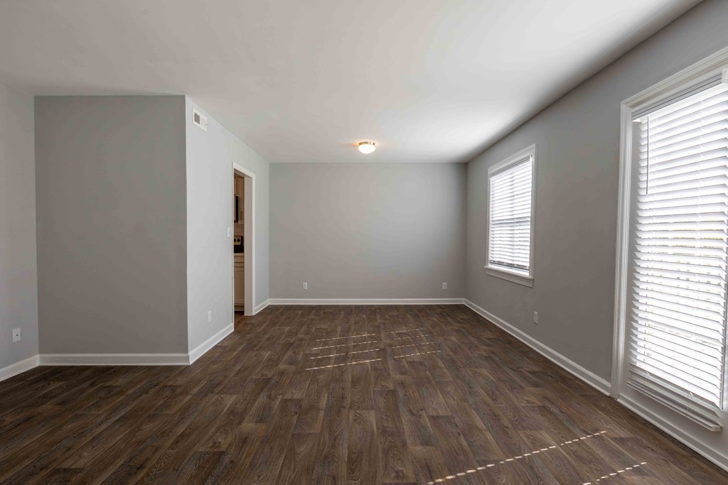 Open, large living room at Reserve at Providence apartments in Charlotte near Matthews, NC