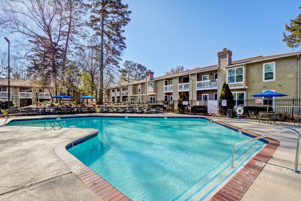 Swimming pool at Reserve at Providence apartments in Charlotte near Matthews, NC