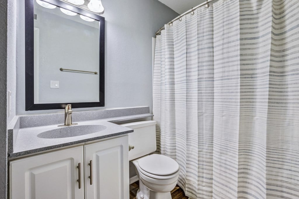 Bathroom at Reserve at Providence apartments in Charlotte near Matthews, NC