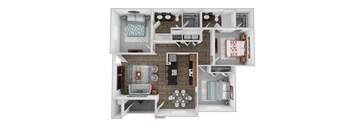 Retreat 3 Bedroom 2 Bath 1287 square feet