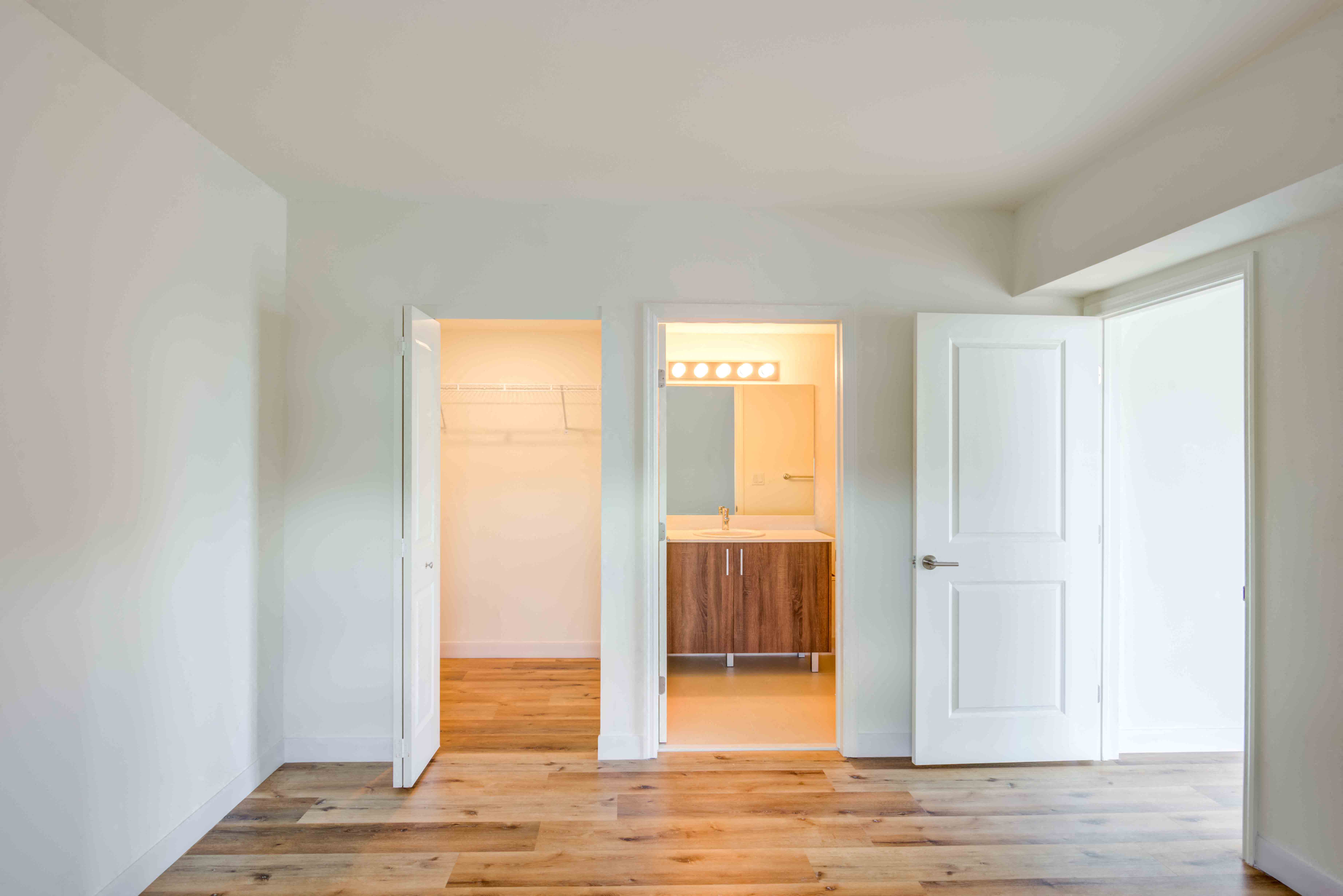 Spacious walk in closet