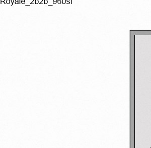 Royale 2 Bed 2 Bath, 960 square feet floor plan Royale