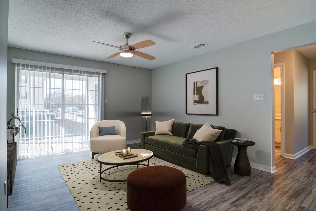 Rutland Place apartments in Macon, Georgia photo of living room.