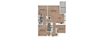 a 1 bedroom floor plan | nutmeg | 503 sq ft