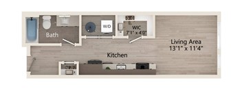a floor plan of a bedroom apartment