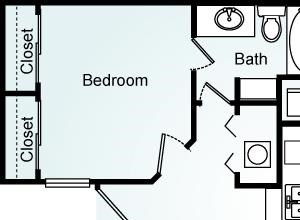 The Sandpiper - Two Bedroom-2 Bath Floorplan 2 Bed, 2 Bath, 960 square feet floor plan The Sandpiper