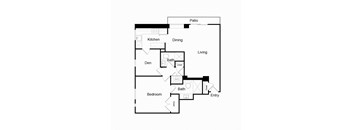 a floor plan of a bedroom apartment