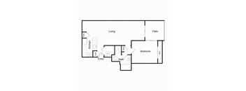 a floor plan of a bedroom apartment