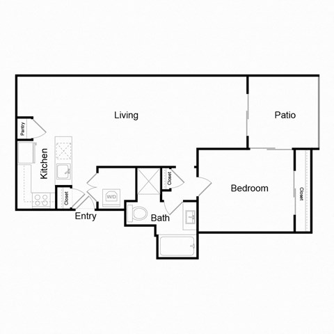 a floor plan of a bedroom apartment