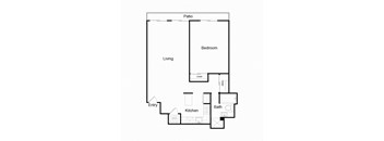 a floor plan of a bedroom apartment