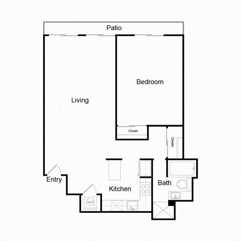 a floor plan of a bedroom apartment