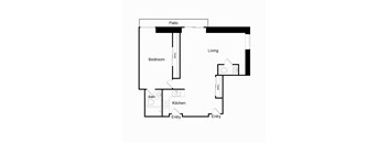 a floor plan of a bedroom apartment