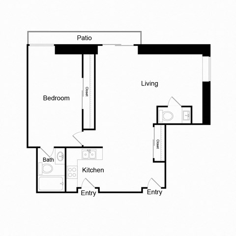 a floor plan of a bedroom apartment