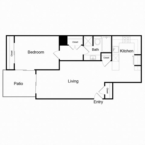 a floor plan of a bedroom apartment