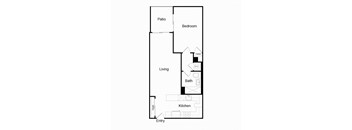 a floor plan of a bedroom apartment