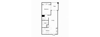 a floor plan of a bedroom apartment