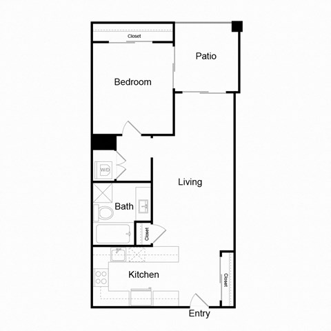 a floor plan of a bedroom apartment