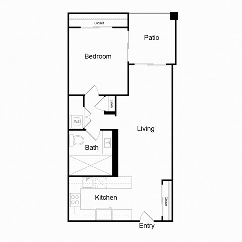 a floor plan of a bedroom apartment