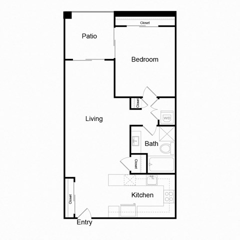 a floor plan of a bedroom apartment