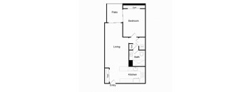 a floor plan of a bedroom apartment