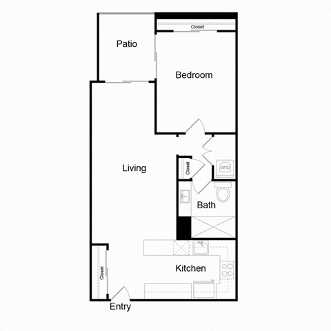 a floor plan of a bedroom apartment