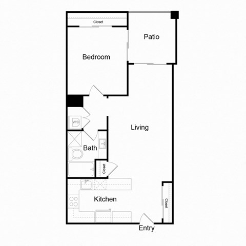 a floor plan of a bedroom apartment