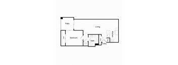 a floor plan of a bedroom apartment