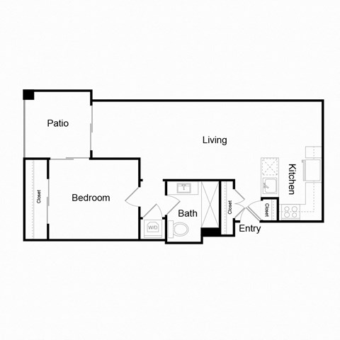 a floor plan of a bedroom apartment