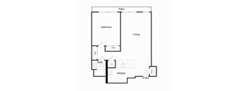 a floor plan of a bedroom apartment
